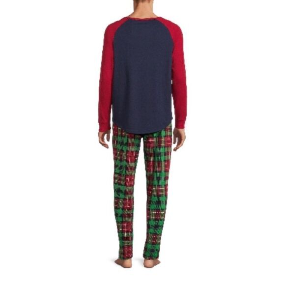 Mens Long Sleeve Sleep Pajama Lounge 2-Piece Set Size L - Picture 4 of 4